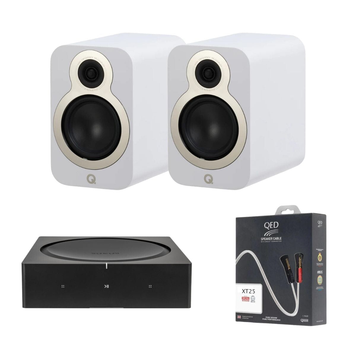 Sonos AMP + Q Acoustics 3020c Bookshelf Speakers - K&B Audio
