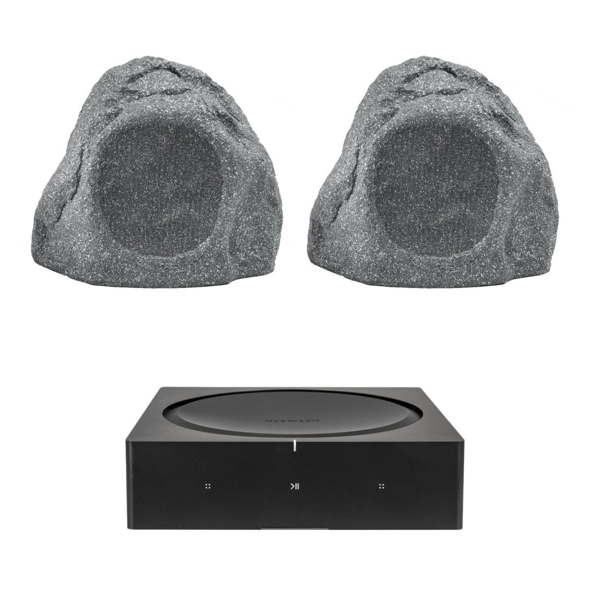 Sonos AMP + Q Acoustics QI65LW Outdoor Rock Speakers - 6.5" - K&B Audio