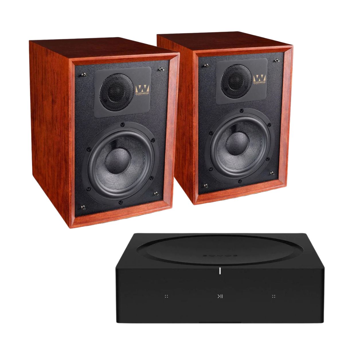 Sonos AMP + Wharfedale Denton 85 Bookshelf Speakers - K&B Audio