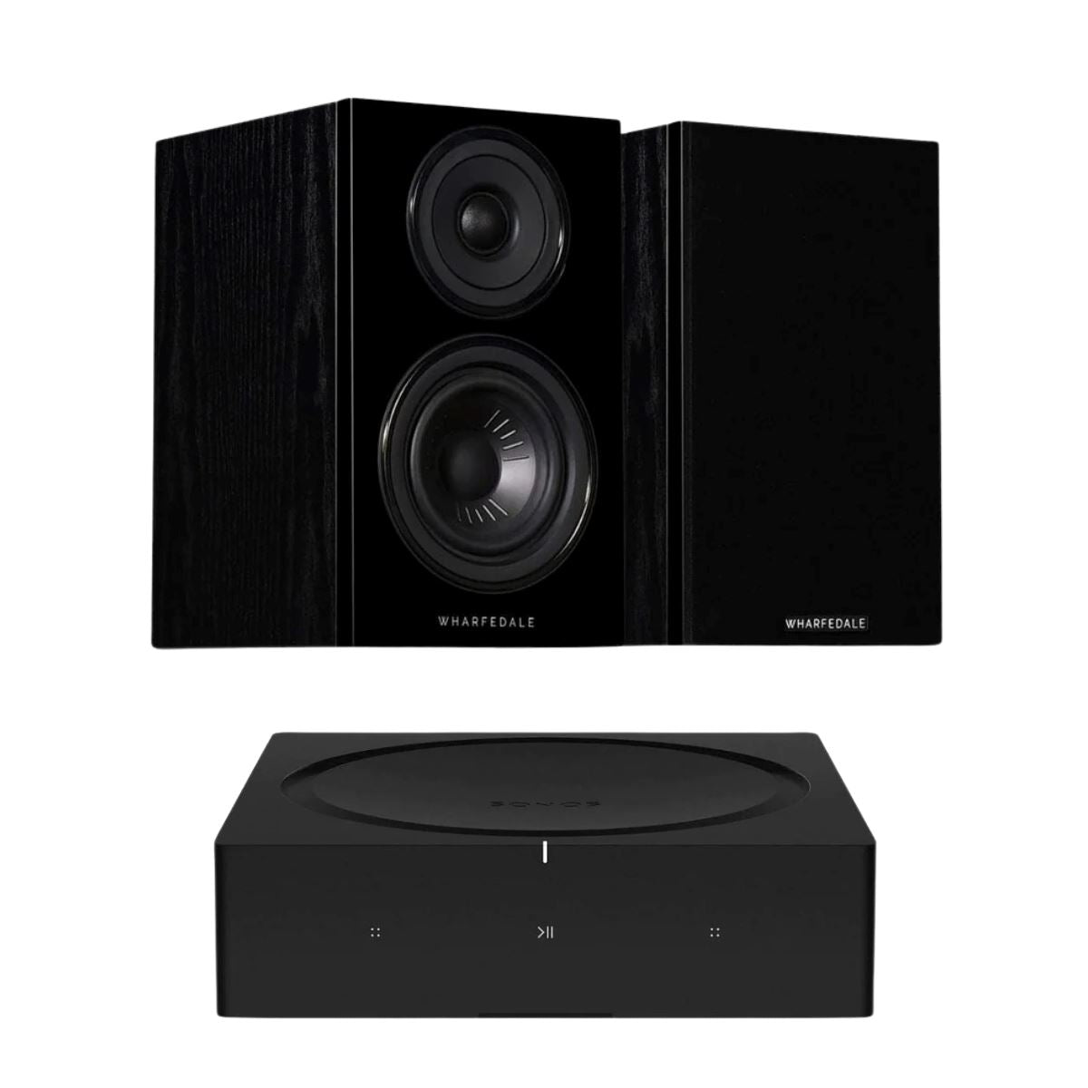 Sonos AMP + Wharfedale Diamond 12.1 Bookshelf Speakers - K&B Audio
