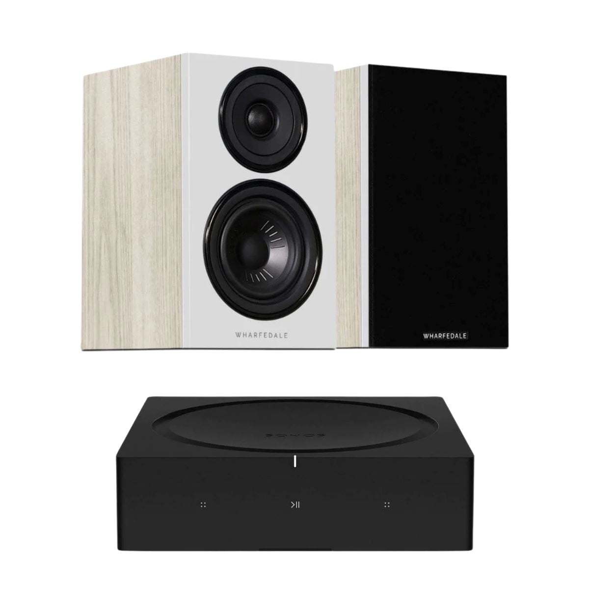 Sonos AMP + Wharfedale Diamond 12.1 Bookshelf Speakers - K&B Audio