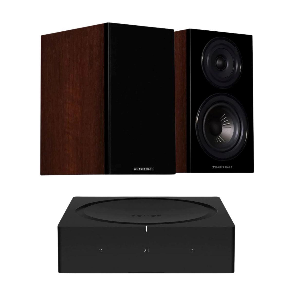 Sonos AMP + Wharfedale Diamond 12.1 Bookshelf Speakers - K&B Audio