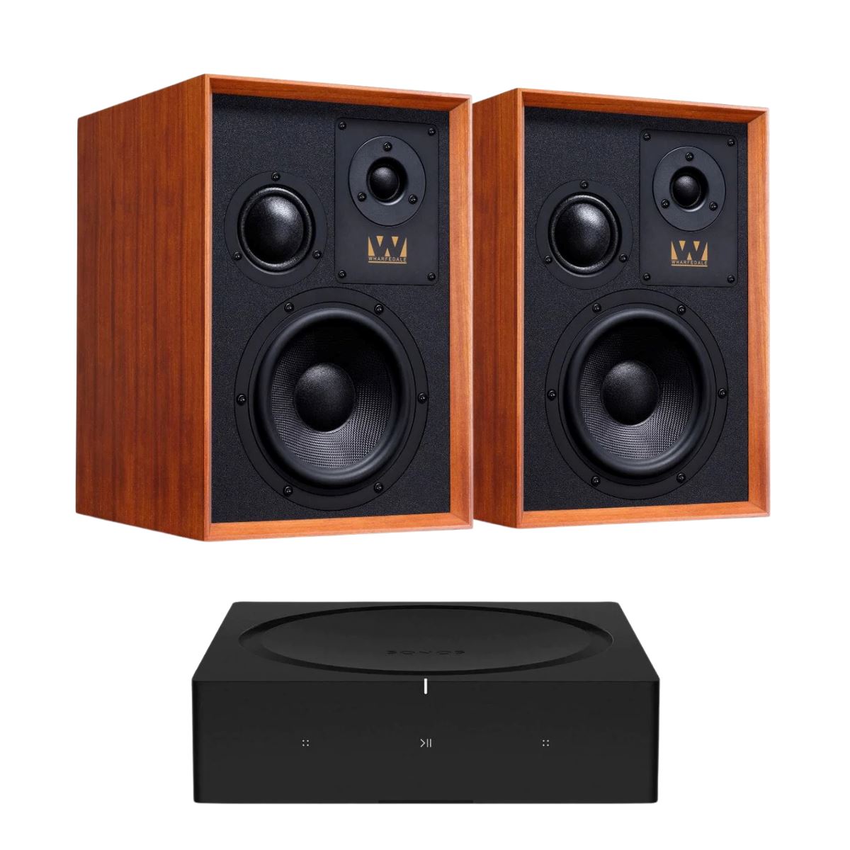 Sonos AMP + Wharfedale Super Denton Bookshelf Speakers - K&B Audio