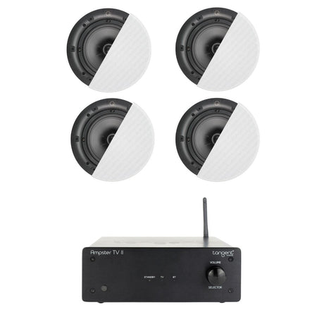 Tangent Ampster TV II 6.5" Bluetooth Ceiling Speaker System with HDMI - K&B Audio