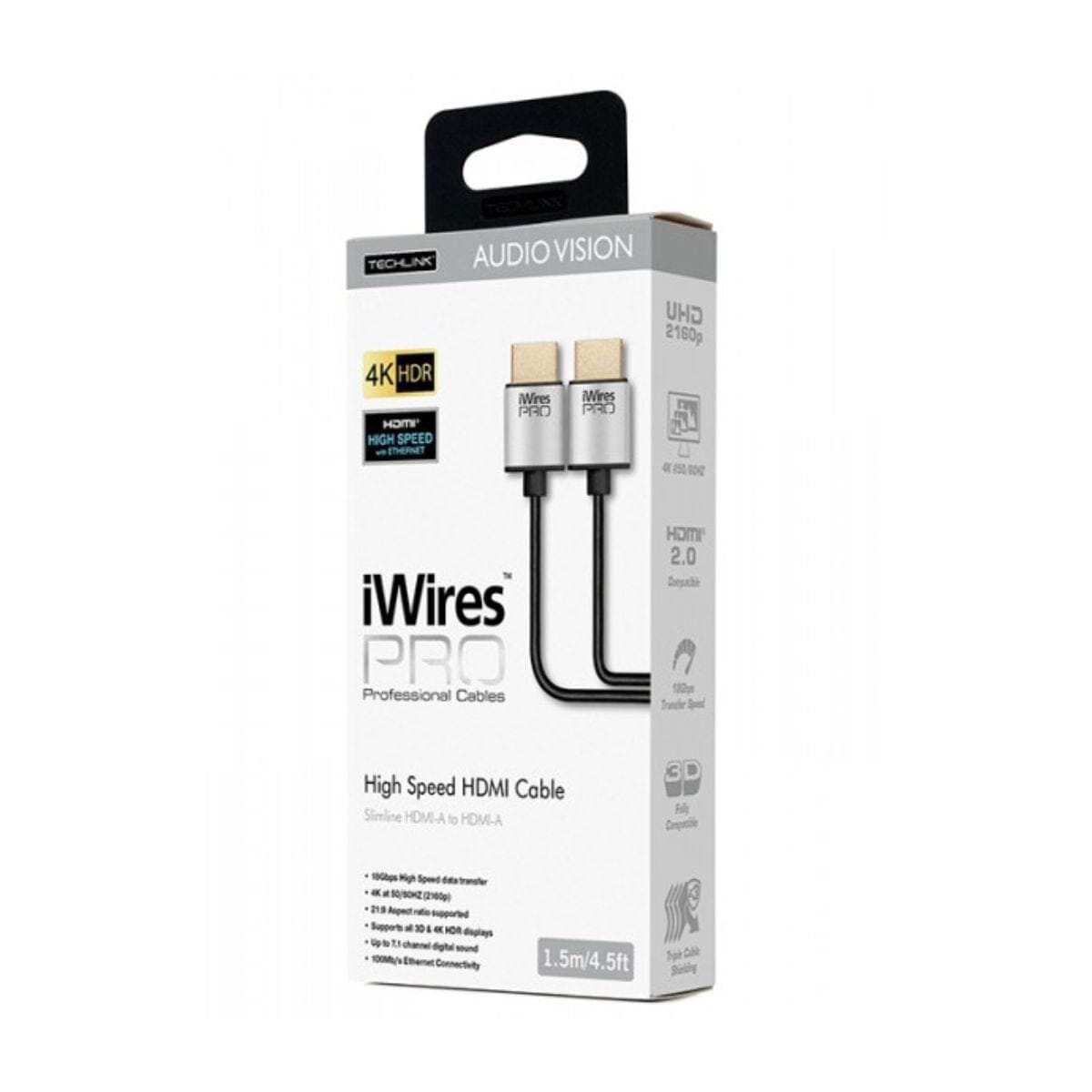 Techlink iWires Pro Slimline HDMI Cable (1.5 - 5m) Cables Techlink