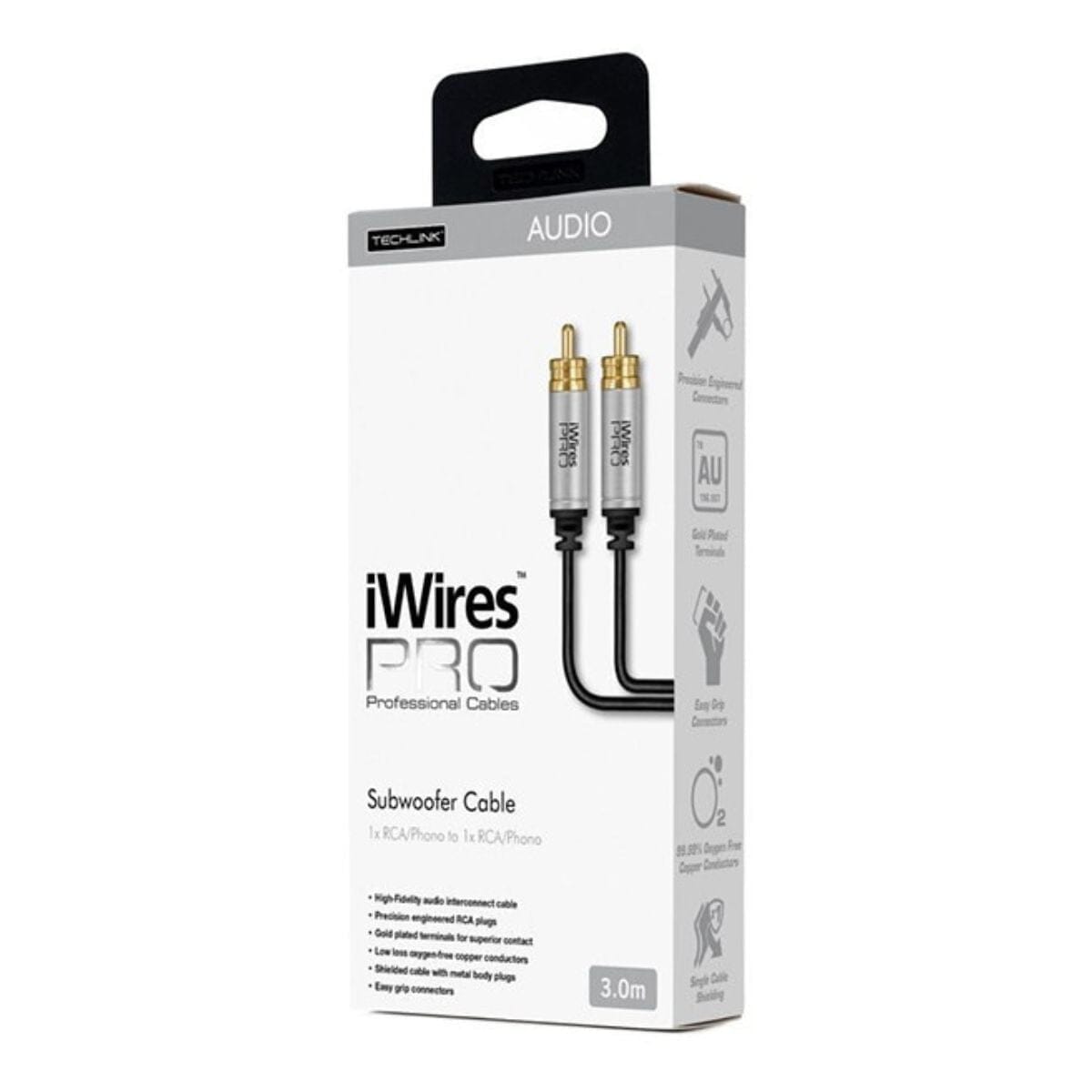 Techlink iWires Pro Subwoofer Cable (3 - 8m) - K&B Audio