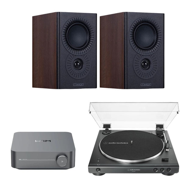 WiiM AMP + Audio-Technica LP60X + Mission LX-1 Bookshelf Speakers - K&B Audio