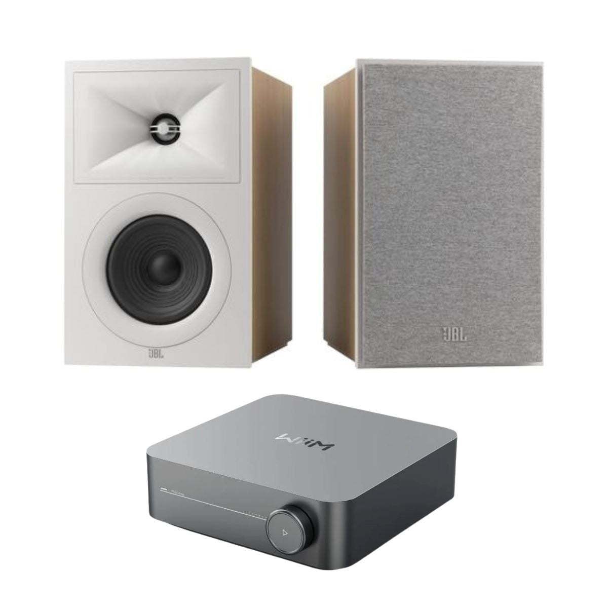 WiiM AMP + JBL Stage 250B Bookshelf Speakers - K&B Audio