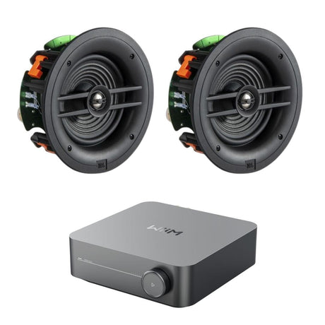 WiiM AMP Wi-Fi & Bluetooth Amplifier + JBL Stage 260C 6.5" Ceiling Speakers - K&B Audio