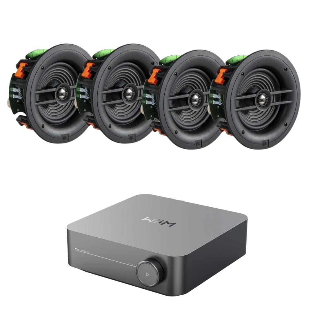 WiiM AMP Wi-Fi & Bluetooth Amplifier + JBL Stage 260C 6.5" Ceiling Speakers - K&B Audio
