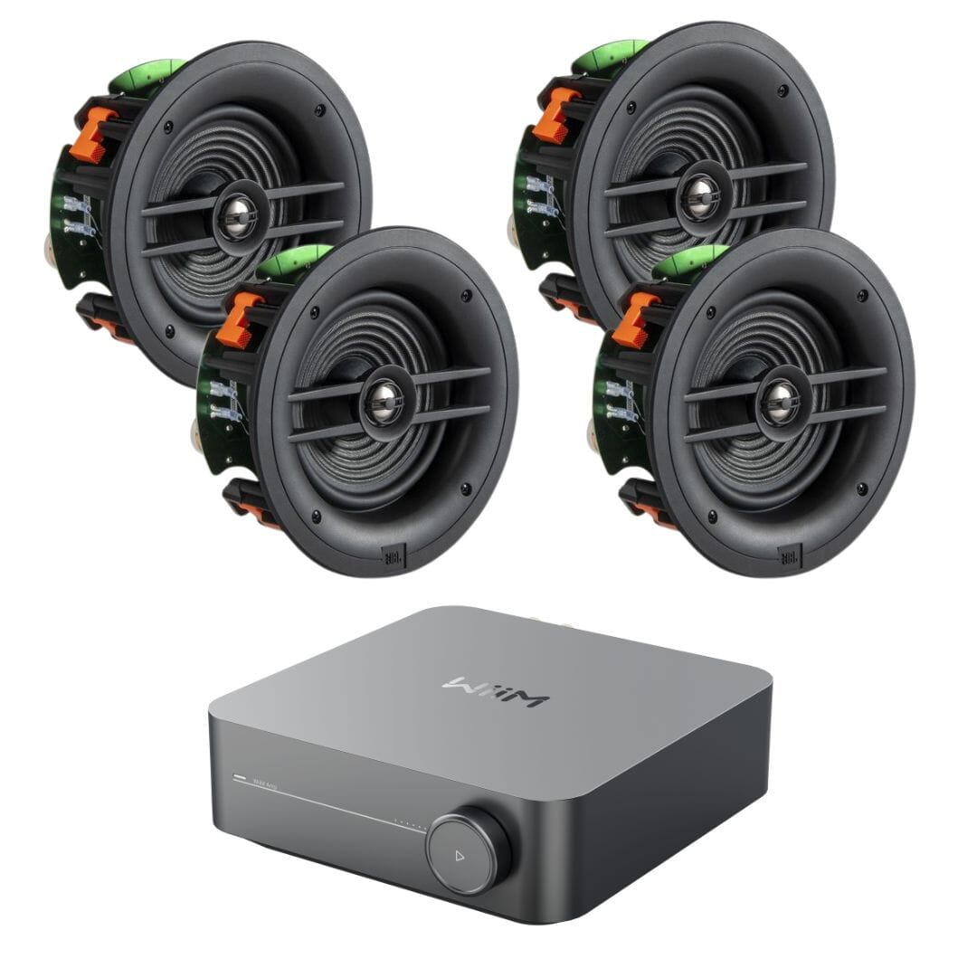 WiiM AMP Wi-Fi & Bluetooth Amplifier + JBL Stage 280C 8" Ceiling Speakers - K&B Audio