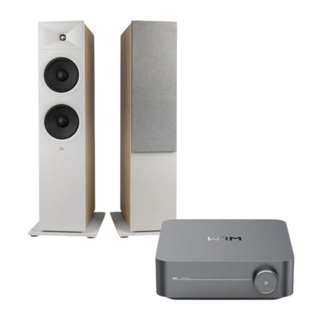 WiiM AMP + JBL Stage 280F Floorstanding Speakers - K&B Audio