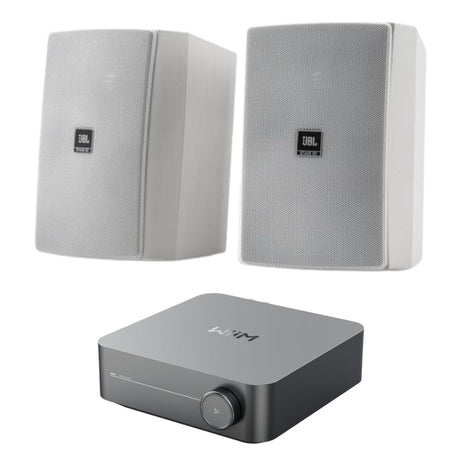 WiiM AMP Wi-Fi & Bluetooth Amplifier + JBL Stage XD 6.5" Outdoor Speakers - K&B Audio