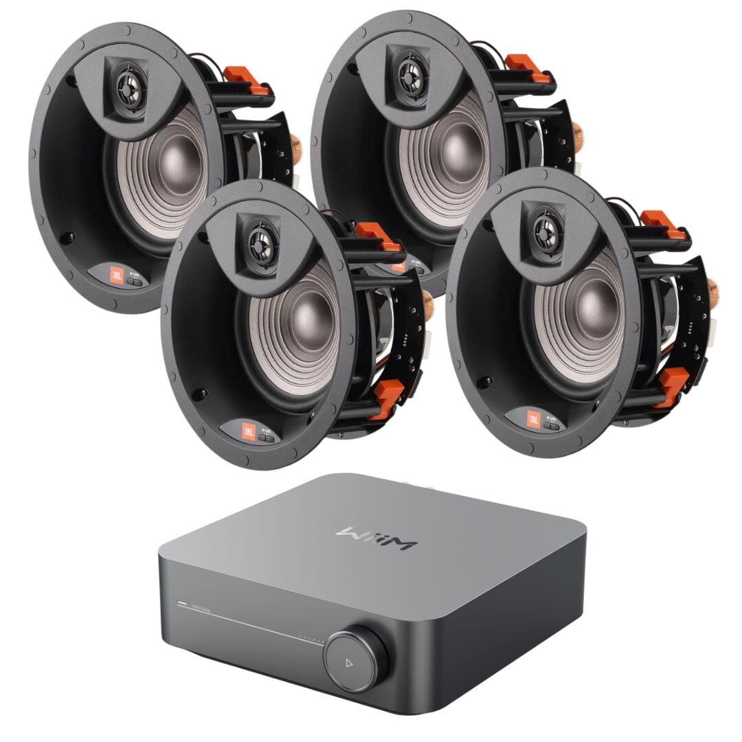 WiiM AMP Wi-Fi & Bluetooth Amplifier + JBL Studio 2 8IC 8" Ceiling Speakers - K&B Audio