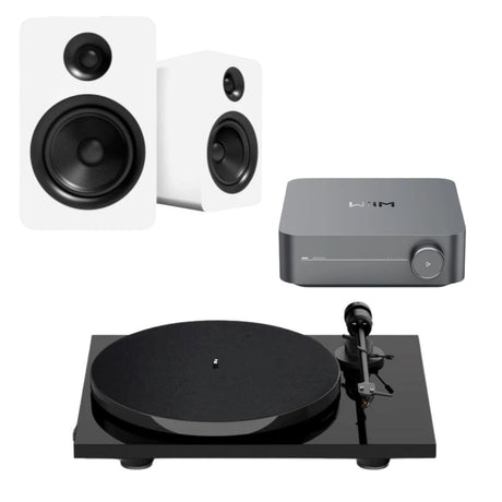 WiiM Amp + Kanto YU 6" Passive Speakers + Pro-Ject E1 Phono Turntable - K&B Audio