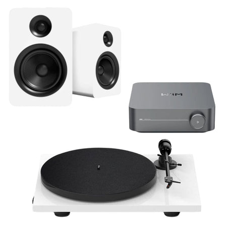 WiiM Amp + Kanto YU 6" Passive Speakers + Pro-Ject E1 Phono Turntable - K&B Audio