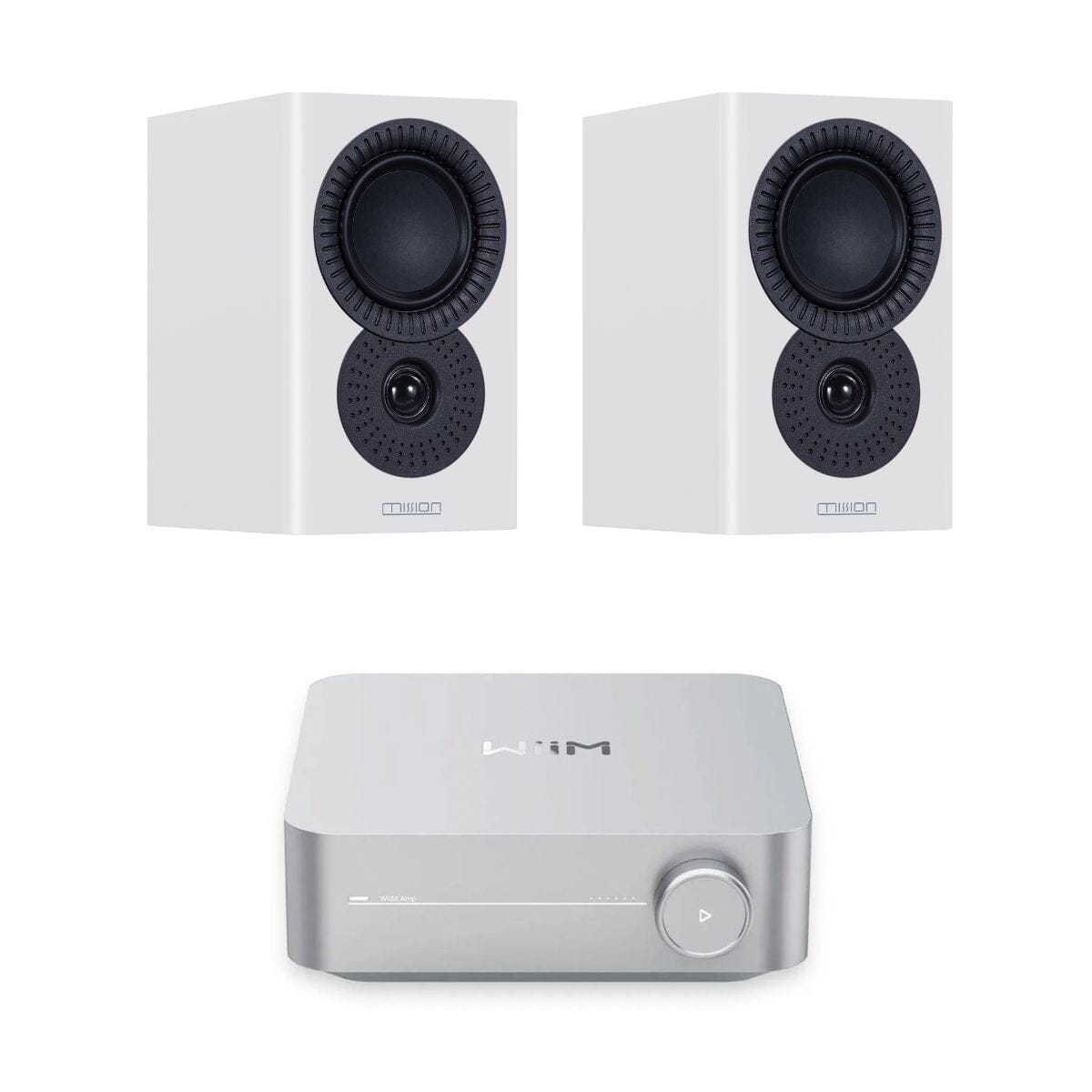 WiiM AMP + Mission LX-2 Bookshelf Speakers - K&B Audio