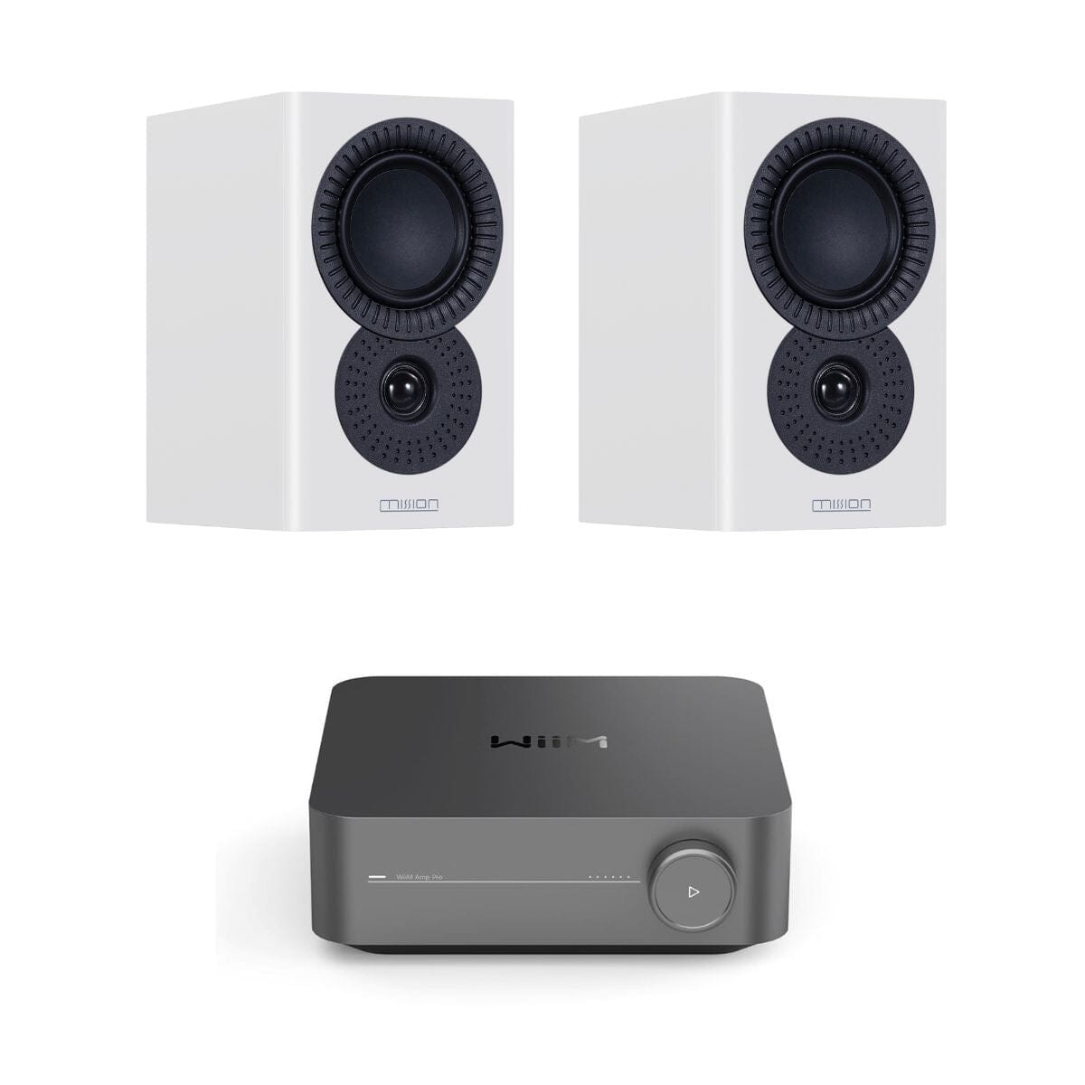 WiiM AMP + Mission LX-2 Bookshelf Speakers - K&B Audio