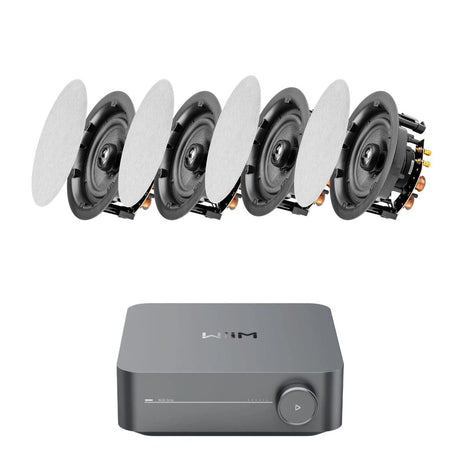 WiiM AMP Wi-Fi & Bluetooth Amplifier + OSD Audio ACE640 6.5" Ceiling Speakers - K&B Audio