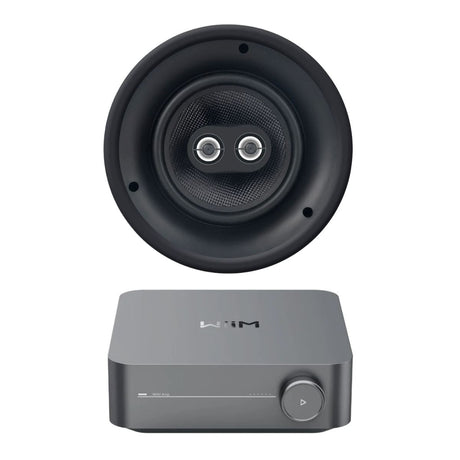 WiiM AMP Wi-Fi & Bluetooth Amplifier + OSD Audio ACE840TT 8" Single Stereo Ceiling Speaker - K&B Audio