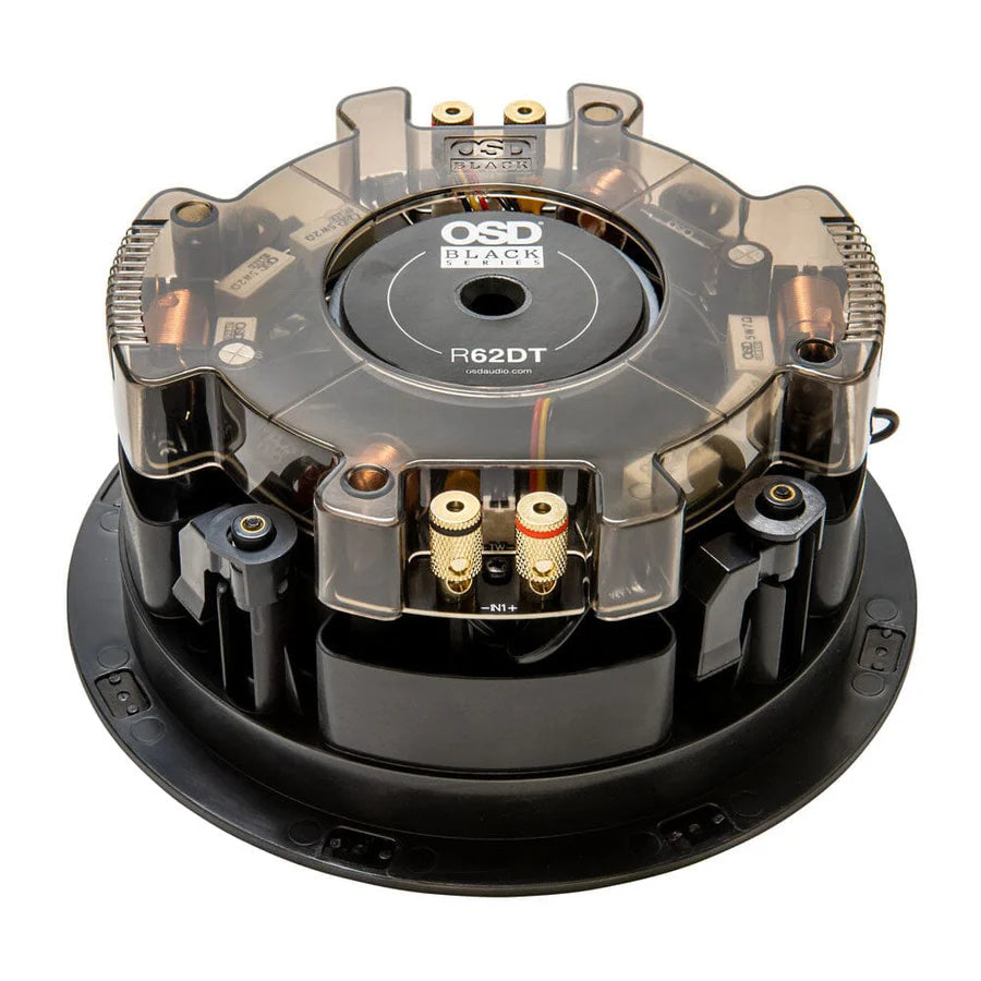 WiiM AMP Wi-Fi & Bluetooth Amplifier + OSD Audio Black Series R62DT 6.5" Single Stereo Ceiling Speaker - K&B Audio