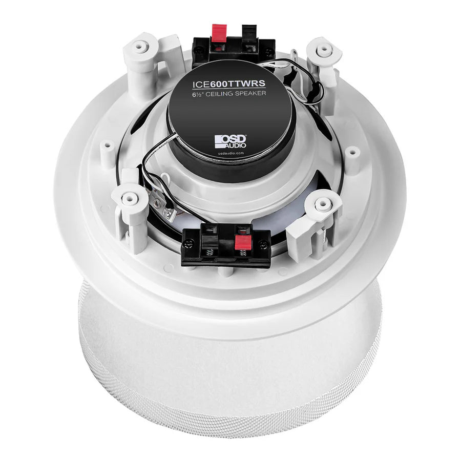 WiiM AMP Wi-Fi & Bluetooth Amplifier + OSD Audio ICE600TTWRS 6.5" Water Resistant Stereo Ceiling Speaker - K&B Audio