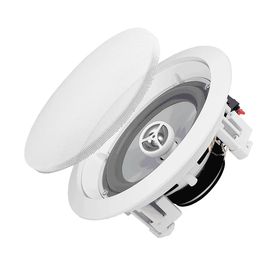WiiM AMP Wi-Fi & Bluetooth Amplifier + OSD Audio ICE600WRS 6.5" Water Resistant Ceiling Speakers - K&B Audio