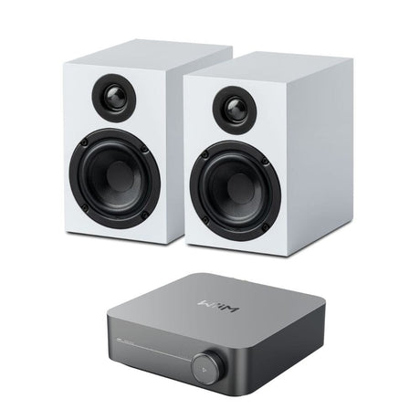 WiiM AMP + Pro-Ject Speaker Box 3E 3" Bookshelf Speakers HiFi Systems WiiM White 