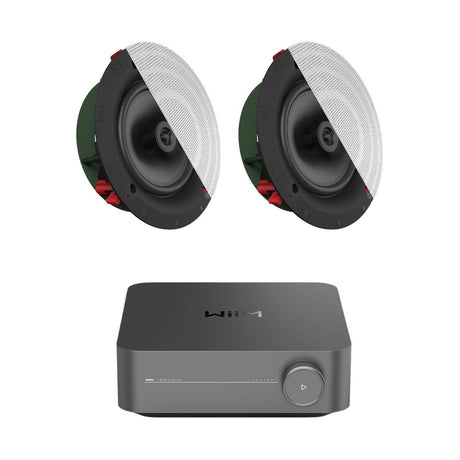 WiiM AMP Pro + Klipsch DS-160CDT 6.5" Ceiling Speakers - K&B Audio