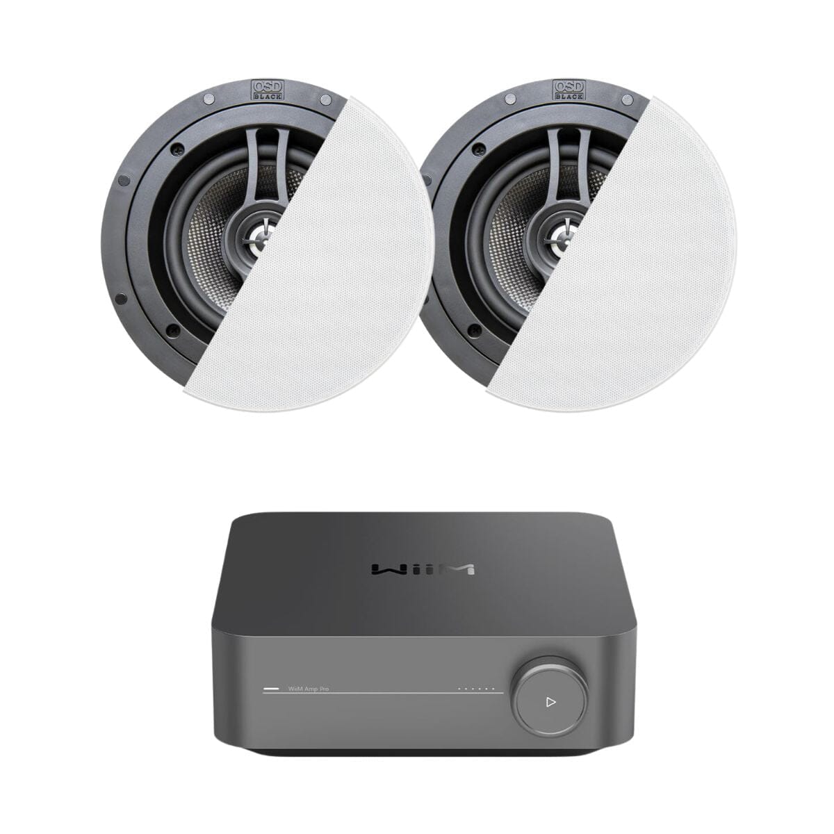 WiiM AMP Pro + OSD Audio R63 6.5" Ceiling Speakers - K&B Audio