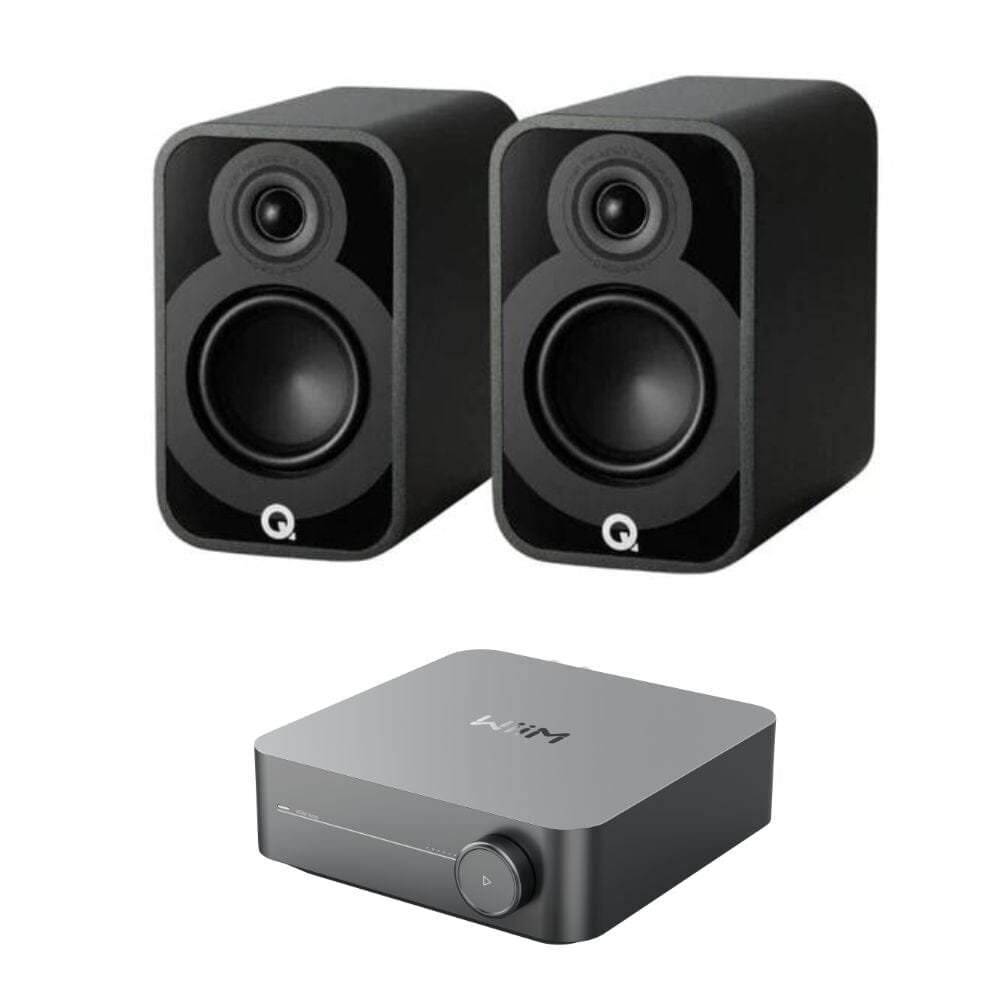 WiiM AMP + Q Acoustics 5010 4.5" Bookshelf Speakers - K&B Audio