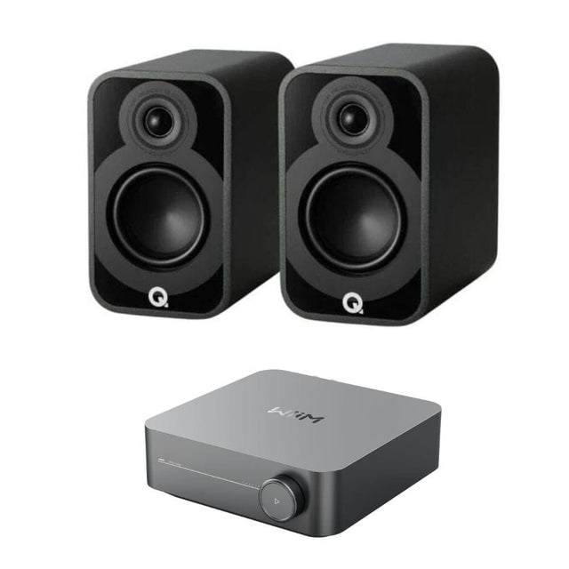 WiiM AMP + Q Acoustics 5010 4.5" Bookshelf Speakers - K&B Audio