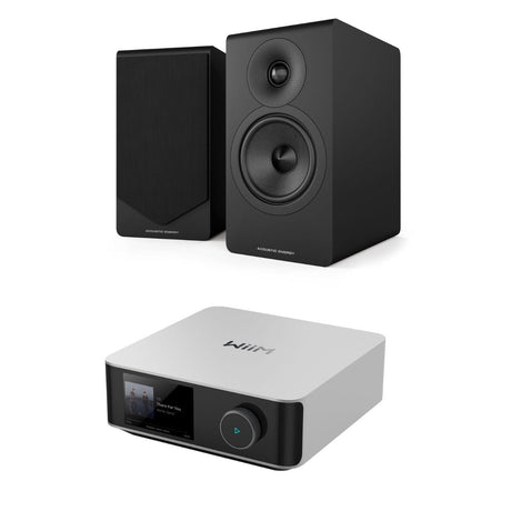 WiiM AMP Ultra + Acoustic Energy AE300² Bookshelf Speakers - K&B Audio