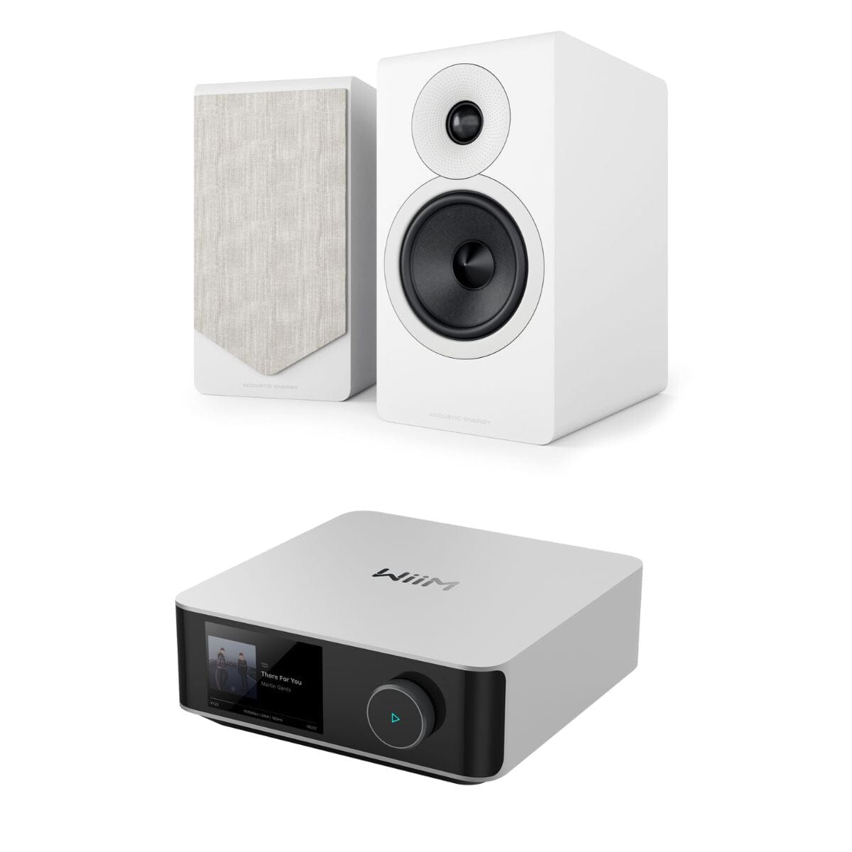 WiiM AMP Ultra + Acoustic Energy AE300² Bookshelf Speakers - K&B Audio