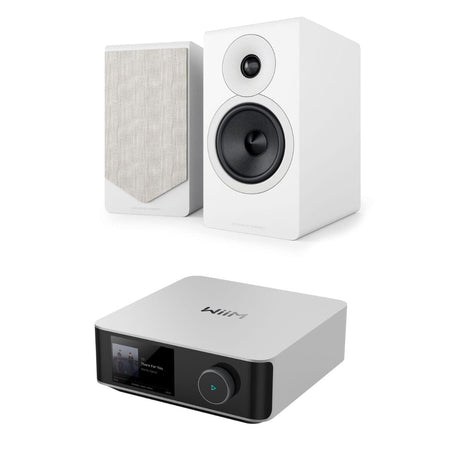 WiiM AMP Ultra + Acoustic Energy AE300² Bookshelf Speakers - K&B Audio