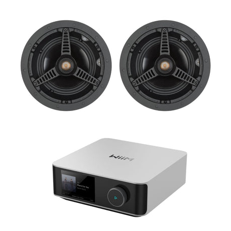 WiiM AMP Ultra + Monitor Audio C165 Ceiling Speakers - 6.5" In Ceiling Speaker Systems WiiM / Monitor Audio Silver