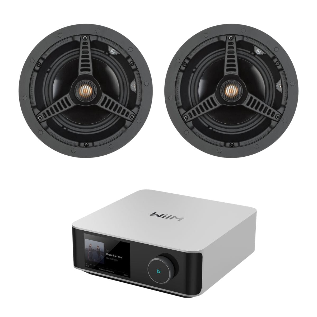 WiiM AMP Ultra + Monitor Audio C180 Ceiling Speakers - 8" - K&B Audio