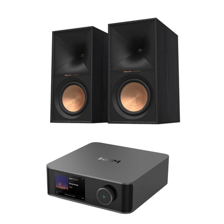 WiiM AMP Ultra Wi-Fi Amplifier + Klipsch R-60M 6.5" Bookshelf Speakers - K&B Audio