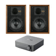 WiiM AMP + Wharfedale Denton 85 Bookshelf Speakers - K&B Audio