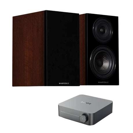 WiiM AMP + Wharfedale Diamond 12.1 Bookshelf Speakers - K&B Audio
