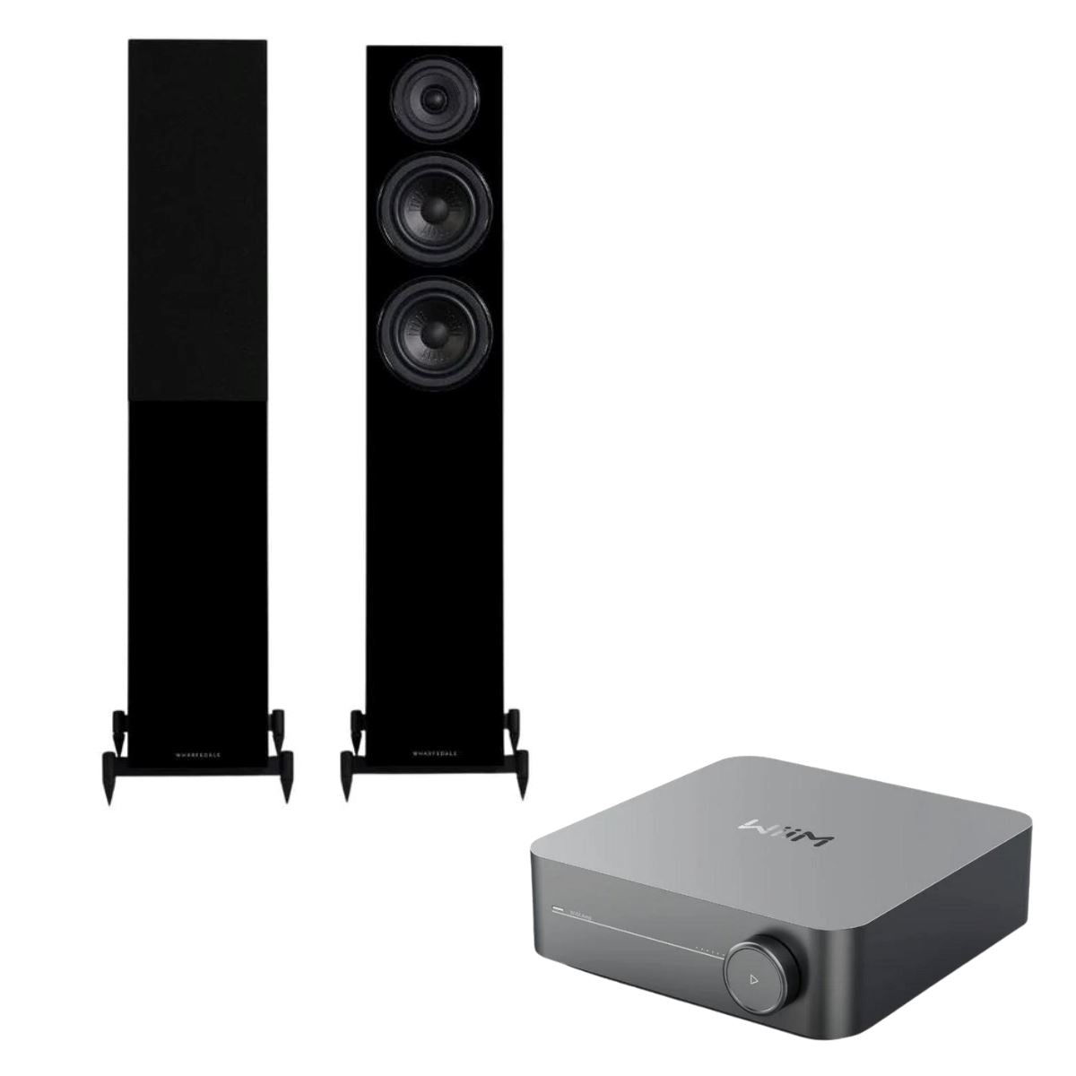 WiiM AMP + Wharfedale Diamond 12.4 Floorstanding Speakers - K&B Audio