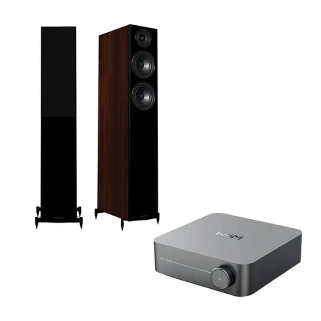 WiiM AMP + Wharfedale Diamond 12.4 Floorstanding Speakers - K&B Audio
