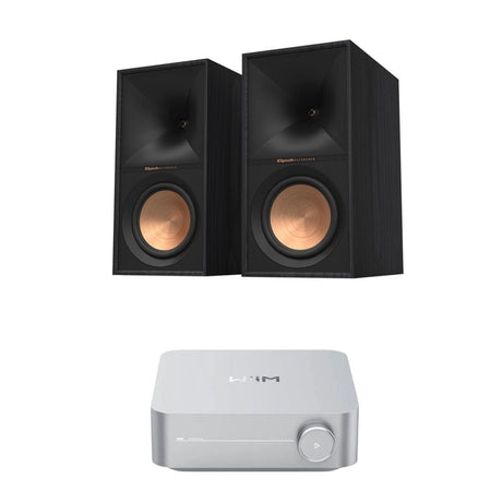 WiiM AMP Wi-Fi Amplifier + Klipsch R-60M 6.5" Bookshelf Speakers - K&B Audio
