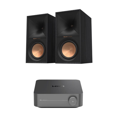 WiiM AMP Wi-Fi Amplifier + Klipsch R-60M 6.5" Bookshelf Speakers - K&B Audio
