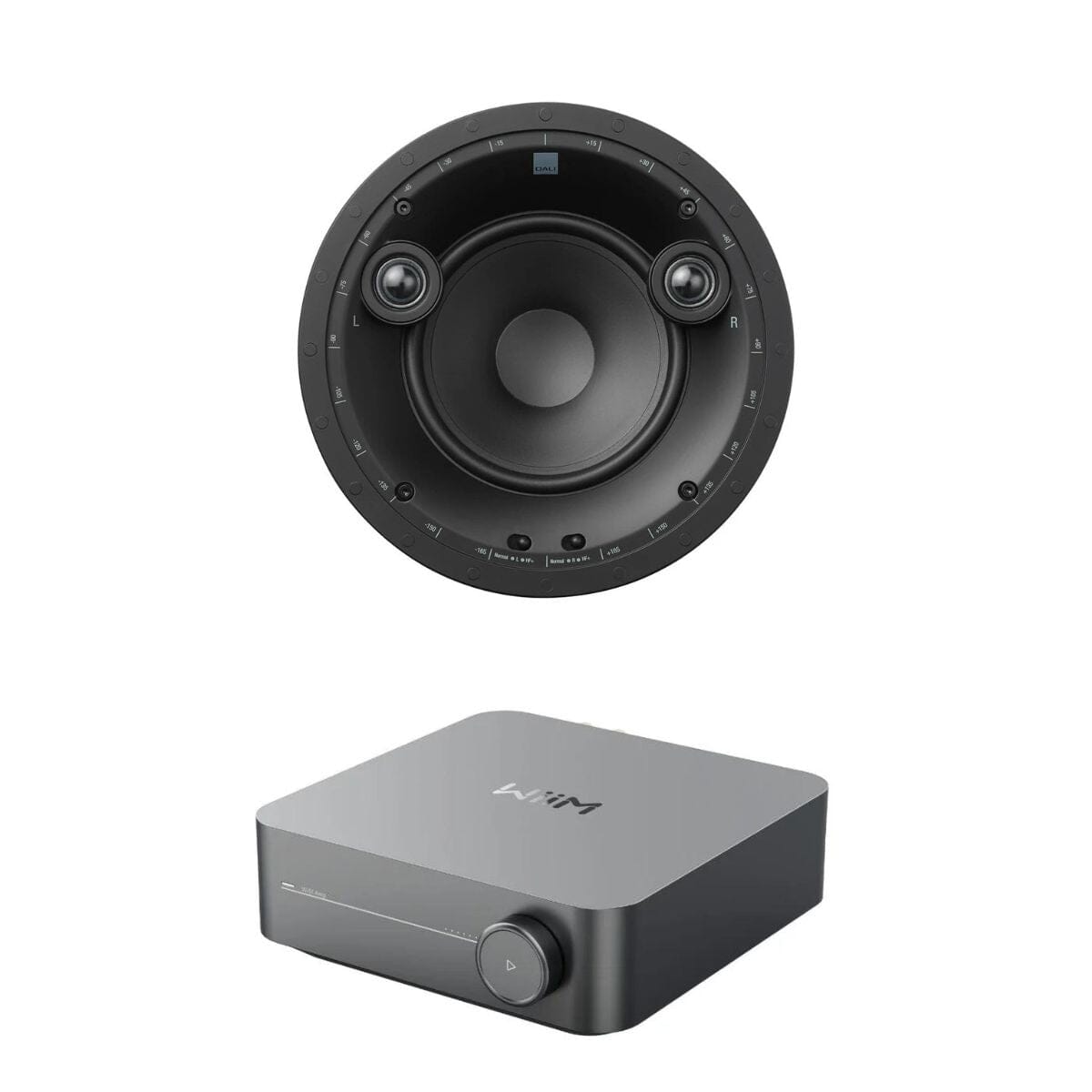 WiiM AMP Wi-Fi & Bluetooth Amplifier + DALI Phantom E-60 S 6.5" Stereo Ceiling Speaker - K&B Audio