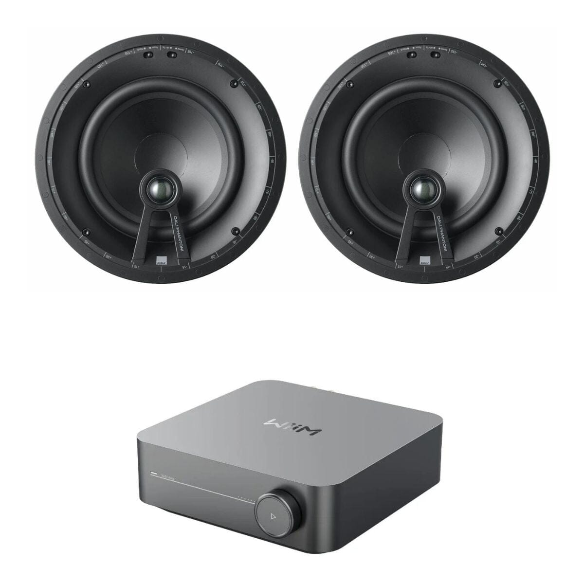 WiiM AMP Wi-Fi & Bluetooth Amplifier + DALI Phantom E-80 8" Ceiling Speakers - K&B Audio