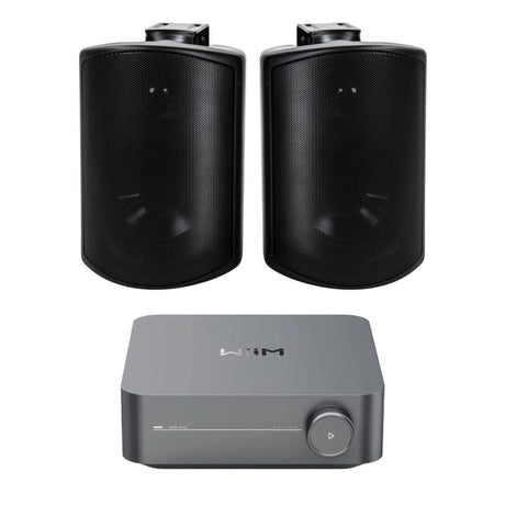 WiiM AMP Wi-Fi & Bluetooth Amplifier + Elipson RAIN 6.5" Outdoor Speakers (Pair) - K&B Audio