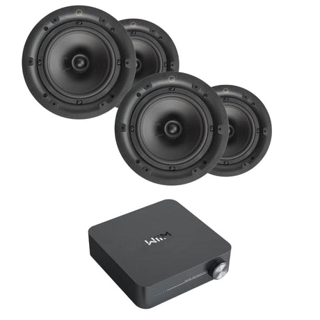 WiiM AMP WiFi & Bluetooth Ceiling Speaker System with Q Acoustics 6.5" Ceiling Speakers - K&B Audio