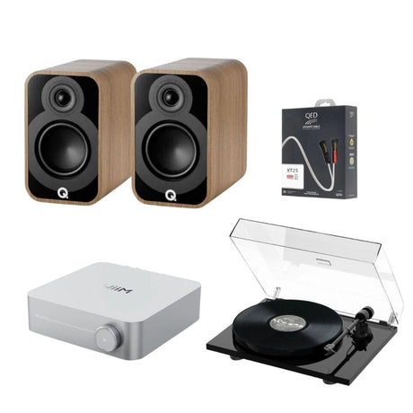 WiiM-AMP WiFi Multiroom Amplifier Pro-Ject E1 Phono & Q Acoustics 5010 Speakers Bundle - K&B Audio