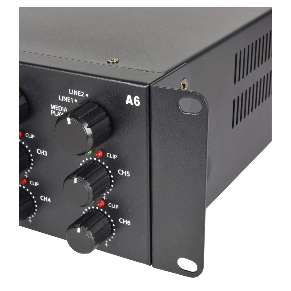 Adastra A6 6 x 200W Stereo Amplifier with FM Radio/Bluetooth & Media Player - K&B Audio